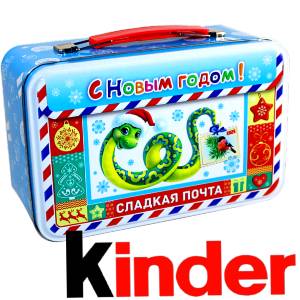 Сладкий подарок на Новый Год в картонной упаковке весом 430 грамм по цене 2136 руб в Тотьме