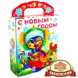 Детский подарок на Новый Год в мешочке весом 800 грамм по цене 1261 руб в Тотьме